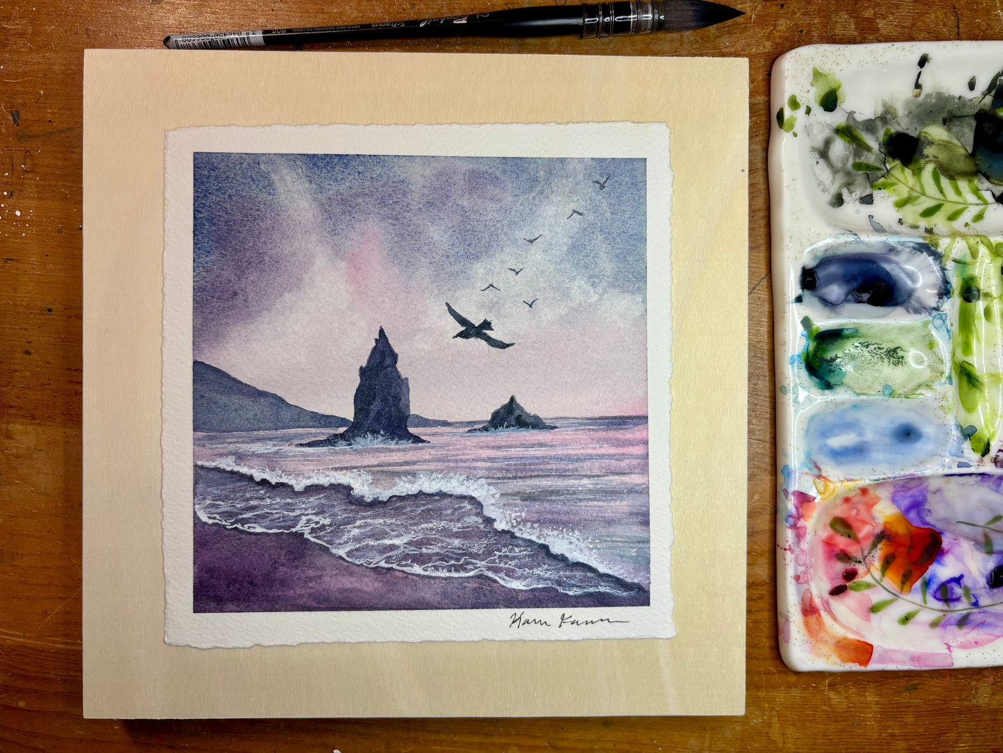 Original Oregon Coast Watercolor Painting