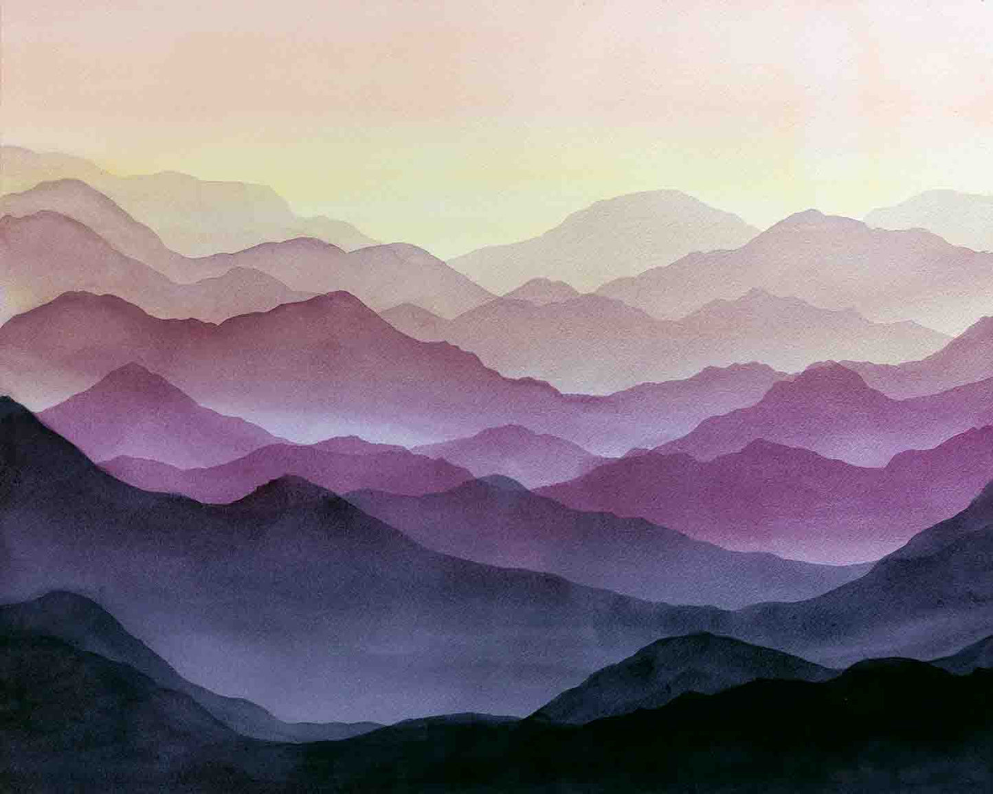 Purple Mountains Print 8x10