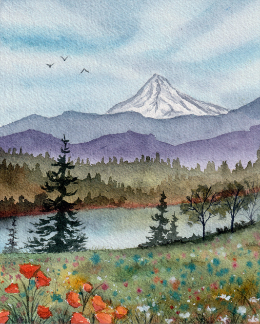 Mount Hood & Wildflowers 8x10
